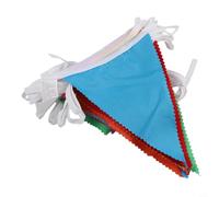 Banderines triangulares de tela de 10 m de longitud con colores vibrantes para boda, cumpleaños, baby shower, celebración, decoración (multicolor)