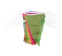 Banderines triangulares vibrantes de 100 m de longitud para fiestas al aire libre y decoraciones de festivales