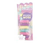 Banderitas adhesivas mooving pastel 12x45mm colores blister de 8