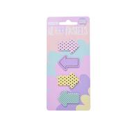 Banderitas adhesivas mooving pastel flechas diseño blister de 4