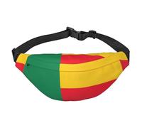 Banderola cruzada para niños, diseño de bandera de Benin, bolsa de cintura grande para viajes, deportes, correr, ciclismo, viajes, pesca