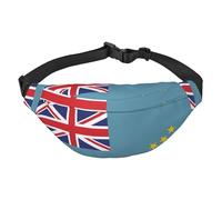 Banderola de viaje a la moda con la bandera de Tuvalu, adecuada para deportes, correr, ciclismo, viajes, pesca, para niños, color negro, talla única