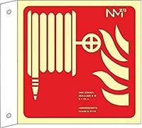 Banderola Luminiscente Boca de Incendio Clase A PVC 1mm 42x42cm con CTE, RIPCI y Apto para la Nueva Legislación - A04708 | NORMALUZ