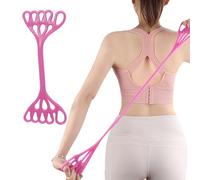 Bandes élastiques d'entraînement pour l'entraînement en force - Cuerdas d'exercice de résistance extensible en TPE avec poignée à cinq doigts, renforcement des bras souple et flexible pour la salle de