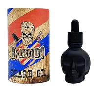 Bandido Barbershop Beard Oil 40 ml Aceite para el cuidado diario de la barba de 3 días a barba completa, aceite para el cuidado de la barba de los hombres, de alta calidad, color negro, calavera,