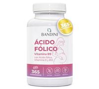Bandini® Ácido Fólico 400 µg con Vitamina B12 y Vitamina D3-365 Tabletas | 1 al Día (1 año) - Altamente dosificado y óptima bioactividad - Vitaminas B9, B12 y D3 - Sistema inmunitario y Fatiga