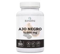 Bandini® Ajo Negro Fermentado 15.000 mg por Cápsula | 180 Cápsulas Veganas | Sin Olor ni Sabor | Extracto 100:1 | S-Alilcisteína, Polifenoles y Alicina | Sin Estearato de Magnesio, 6 meses de suministro