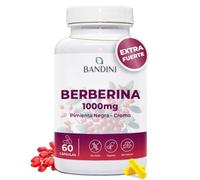 Bandini® Berberina 1000 mg Pura - Con Cromo y Pimienta Negra para una mejor absorción - El mejor extracto concentrado de Berberis Vulgaris - Control de la glucosa y triglicéridos - 60 cápsulas veganas