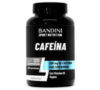Bandini® Cafeína Anhidra Pura 200 mg con vitamina B1 | 120 comprimidos | Suplemento vegano de Cafeina de Efecto Rápido para energía y metabolismo | Dosis Elevada, No-GMO, Sin Gluten | Pure Caffeine