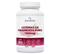 Bandini® Cetona de frambuesa pura 1200mg - Complemento vegano, 180 comprimidos para 6 meses - Rubus idaeus - Fácil de tragar - Ideal para dietas cetogénicas y bajas en carbohidratos - No-GMO, Sin Glut