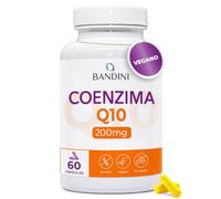 Bandini® Coenzima Q10 200mg 60 Cápsulas (2 Meses) - 100% Pura Fermentada Naturalmente - Coenzyme Q 10 Antioxidante y Fortalece Sistema Inmune - CoQ10 Protección Contra Radicales Libres con Ubiquinona