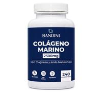 Bandini® Colágeno Marino Hidrolizado Peptan® Puro 240 Tabletas - 2500mg | Colageno con Magnesio, Coenzima Q10, Ácido Hialurónico, Vitamina C, Biotina, Zinc y Vitamina A - Para Articulaciones y Piel
