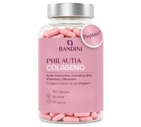Bandini® Colágeno Marino Peptan® 1000mg + Ácido Hialurónico 180 Cápsulas | Colageno Hidrolizado con Vitamina C, Biotina, Zinc, Coenzima Q10 y Selenio - Piel, Articulaciones y Cabello, Biodisponible