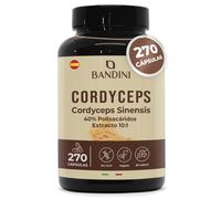 Bandini® Cordyceps Sinensis | Dosis Alta: 6.500 mg - 270 Cápsulas Veganas | Extracto Natural CS-4 10:1 con 40% Polisacáridos Bioactivos | Hongo oruga Energizante y Vigorizante | Sin Aditivos, Vegano