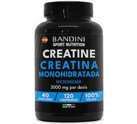 Bandini® Creatine Monohidratada Pura 120 Comprimidos de 3000mg por dosis - Suplemento para entreno, gimnasio e Pre Workout - 100% Vegano - A base de un 100% de Creatina Monohidratada pura