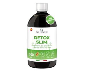Bandini® DETOX 500ml Líquido | Drenante, Digestivo, Antioxidante | Suplemento natural de Té Verde, Diente de León, Arándano, Pilosella, Abedul y Papaya | 100% Vegano y sin OGM