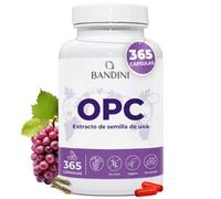 Bandini® Extracto de Semilla de Uva OPC 365 Cápsulas, 6 meses | Alta dosis | con 1076mg por dosis | Mayor contenido según HPLC | De uvas italianas | 1052mg extracto con 999,4mg OPC + 24mg Vitamina C