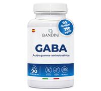 Bandini® GABA Ácido Gamma aminobutírico - Combate Estrés Insomnio - Ayuda a mejorar la calidad del sueño, del descanso y la Concentración, y reducir el estrés - 90 Cápsulas Veganas 750mg