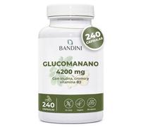 Bandini® Glucomanano Forte 4.200 mg por dosis diaria - 240 CÁPSULAS - | Con Cromo, Vitamina B3 e Inulina - Glucomannan a partir de fibra vegetal de raíz de Konjac - Suplemento de alta dosis