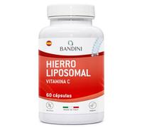 Bandini® Hierro Liposomal 30 mg con Vitamina C, Ácido Fólico, B12, B6 y A - Máxima absorción, Alta Biodisponibilidad, Hierro Liposomado Contra el Cansancio y la Fatiga - Liposomal Iron 60 Cápsulas