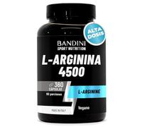Bandini® L-Arginina 360 Cápsulas 4500 mg, Altamente Concentrada, L-Arginine | Elaborada por Fermentación Vegetal, L Arginina H psulas pura con polvo, Sin aditivos Innecesarios, Arginina Vegana y Pura