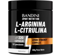 Bandini® L-Arginina + L-Citrulina 320 cápsulas (1100 mg a cápsula) 50+ días | Arginina + Citrulina Malato, Pre-Entrenamiento, Resistencia, Recuperación Muscular, Complejo de Aminoácidos Semiesenciales