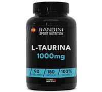Bandini® L-Taurine Cápsulas 1000mg, 180 unidades de Taurina para 3 Meses, Suplemento Deportivo para Pre Entreno y Post Gym, Alta Biodisponibilidad, Aminoácidos para Hombres y Mujeres, Sin OGM, Vegano