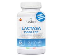 Bandini® Lactasa 15.000 FCC - Efecto depot (6 HORAS de lenta liberación) - Tratamiento de Comprimidos para Intolerancia a la Lactosa - Digestión de Leche, Queso - Enzimas Digestivas - 80 comprimidos