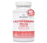 Bandini® LACTOFERRINA PURA 200 Immuno 60 Cápsulas Alta dosis con Vitamina C | - 200 mg de Lactoferrin por CÁPSULA - Antioxidante Natural para el Sistema Inmunitario - Regula la Absorción del Hierro