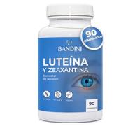 Bandini® Luteína y Zeaxantina en Dosis Altas, Suplemento Oftalmológico con Arándano y Vid Roja, Cynk, Vitaminas A, B2 y E - Apoyo Natural para la Visión - 90 Comprimidos