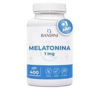 Bandini® Melatonina Pura 400 tabletas Veganas - Más de 1 Año de Suministro | Inductor del Sueño Natural 1mg - Fácil de Tragar, Suplemento para un Mejor Descanso, Fuerte para Dormir
