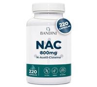 Bandini® NAC N-Acetilcisteína | 800 mg - 220 Cápsulas para Más de 7 Meses | Antioxidante y Aminoácido N-Acetil-Cisteína, Natural Precursor de Glutatión | 100% Vegano, Sin OGM