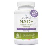 Bandini® NAD+ Liposomal 1100 mg | 120 Cápsulas Veganas | Con Cloruro de Ribósido de Nicotinamida, Quercetina, Resveratrol, Coenzima Q10 | Antienvejecimiento, Energía Celular, Sin OMG