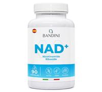 Bandini® NAD+ Nicotinamide Riboside Chloride 300 mg | +3 Meses de suministro | NAD Booster | Energía y contra la Fatiga | Apoyo Nervioso | 90 Cápsulas | Cloruro de Ribósido de Nicotinamida vegano