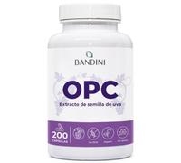Bandini® OPC Extracto De Semilla De Uva 200 Cápsulas | Antioxidante | 95% de OPC Puro máximo contenido según HPLC | 1052mg de Concentrado de Uva Roja Italianas y 24mg Vitamina C | 3 meses