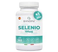 Bandini® Selenio 365 Comprimidos - Suministro para +1 año - 100 µg Dosis Alta - Para la Tiroides y el Sistema Inmunitario - L-Selenmetionina - Suplemento Mineral para Hombre y Mujer - Vegano, Sin OMG