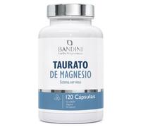Bandini® Taurato de Magnesio 2000 mg por ración | 120 Cápsulas Veganas | Fórmula Alta Pureza, Biodisponibilidad y Absorción | 160mg Elemental | Magnesio Taurato Suave para el Estómago y Fácil de Tomar