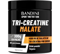 Bandini® Tri-Creatine Malate | 4500mg Triple Compuesto de Malato de Creatina | Apoyo energético, Mejora el rendimiento en entrenamientos de alta intensidad | Polvo 300 g, 66 raciones, sin sabor