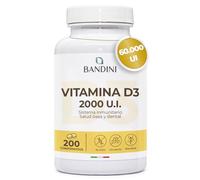 Bandini® Vitamina D 60.000 UI/mes 200 comprimidos (+6 Meses) | Defensa inmunitaria, Salud ósea, dental y muscular, Metabolismo del calcio, 50 mcg Colecalciferol, Vitaminas D3 pura (dosis alta)