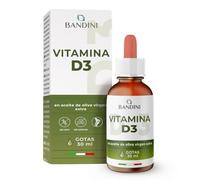 Bandini® Vitamina D3 2000 U.I. por gota | Vitamin D Liquida Pura | 30 ml | Colecalciferol en aceite de oliva virgen extra | Suplementos Vitaminicos Alta biodisponibilidad | 840 gotas | Sin Aditivos
