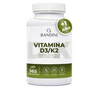 Bandini® Vitamina D3 y K2 365 Comprimidos, 1 año de Suministro - Alta dosis | Contribuye a la Función Normal del Sistema Inmune, Huesos y Músculos - Vitamina D + 200µg de Vitamin K 99,7% All-trans