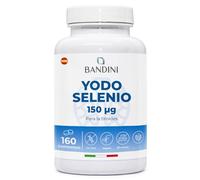 Bandini® YODO 150 mcg + SELENIO 100 mcg | 160 comprimidos | Yoduro de Potasio KI + Selenio L Metionina | Alta Absorción, Alta Dosis, 100% Vegano, Sin OGM | Para la tiroides y el sistema nervioso