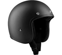 BANDIT Casco Jet JETMB talla S negro mate sin homologación ECE - Estilo café racer y custom - Carcasa ligera de fibra de vidrio 850 g - Interior lavable - Cierre rápido metálico - Visera solar negra