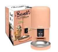 Banddit - Dispensador de croquetas inteligente de pesca - Seguimiento dietético para gatos y perros pequeños - Programación hasta 15 comidas - Cámara HD & Micro - Depósito hermético 4L
