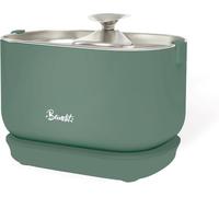 Bandit - Fuente de agua con cable para gatos 2,5 L, filtración de 4 etapas, ultra silenciosa inferior 30 dB, acero inoxidable, bandeja y boquilla para lavavajillas, color verde