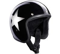 Bandit Jet Star Black Casco Jet, negro-plata, tamaño XL para Hombres