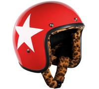 Bandit Jet Star Leo Casco Jet, rojo, Talla M (57/58)