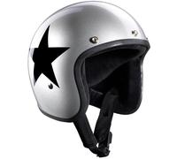 Bandit Jet Star Silver Casco Jet, Plata/Negro, Talla S (55/56)
