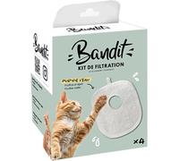 Bandit - Kit de filtro para fuente de agua compatible con bandido únicamente, mantiene el agua fresca, mejora la calidad del agua, filtración en 4 pasos para eliminar las impurezas, larga duración