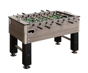 Bandito Soccer Deluxe Mesa de futbolín profesional de roble gris 80 kg, estable para jóvenes y adultos, con portavasos